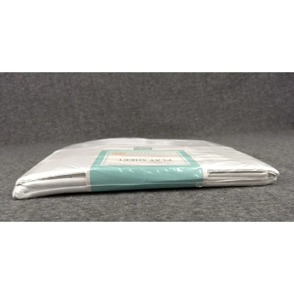 Martha Stewart Everyday Twin Flat Sheet 250TC White Cotton Blend Mix & Match NEW